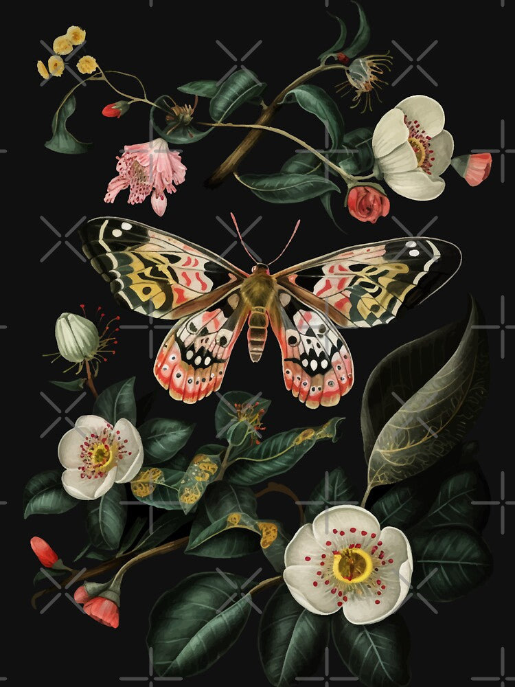 Dark Academia Botanical Butterfly by Enyr