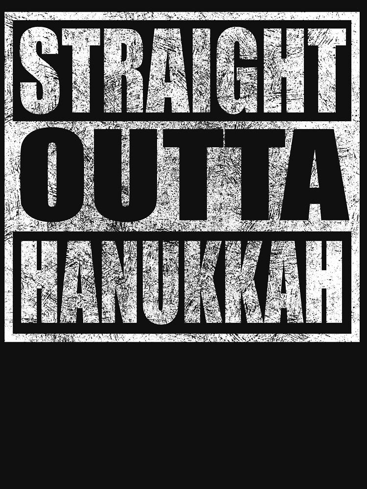 Straight Outta Hanukkah Jewish Holiday t shirt by Dan66