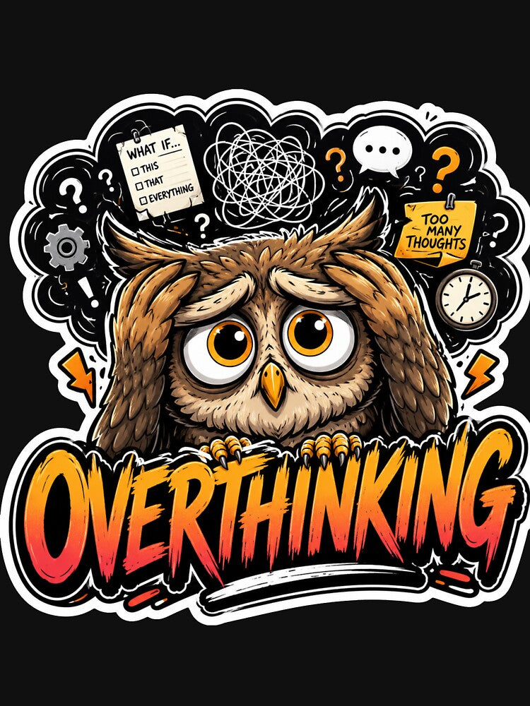 Overthinking Owl | Too Many Thoughts by PixoNest