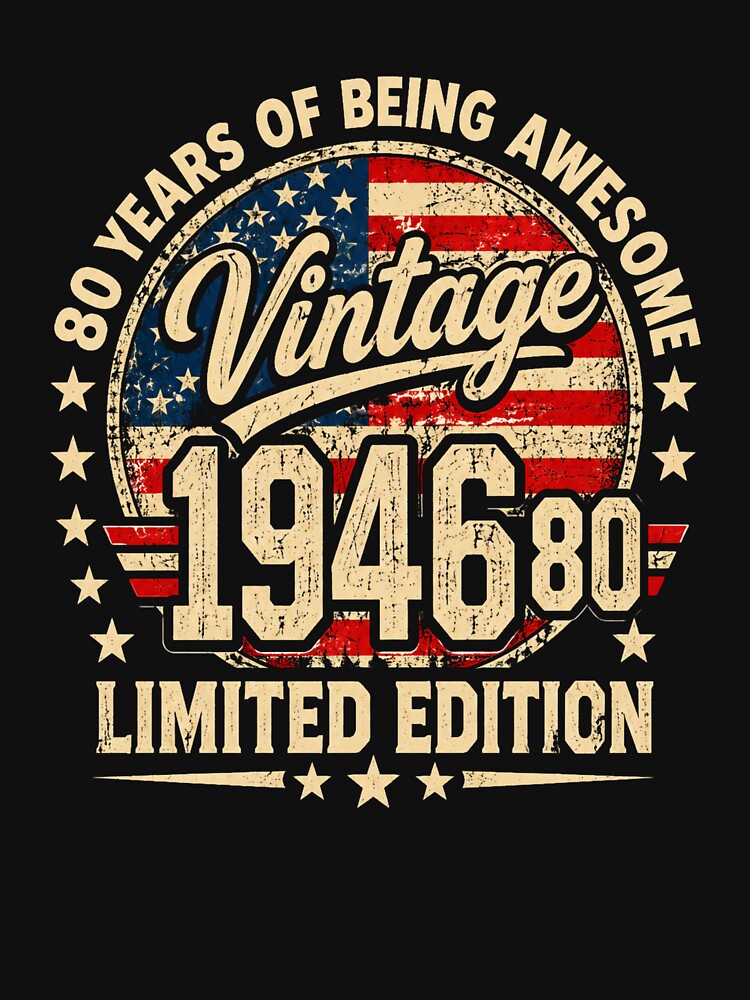 80 Years Vintage 1946 Limited Edition Retro by Moizento