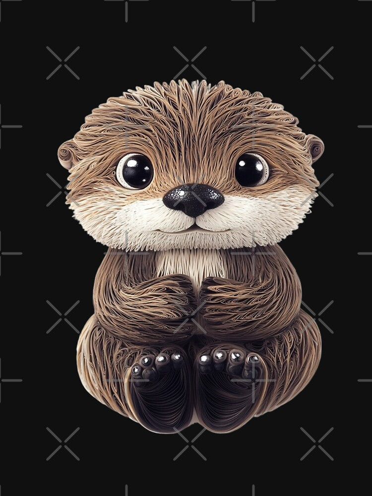 Cute Kawaii Baby Sea Otter by PrintsByFrank