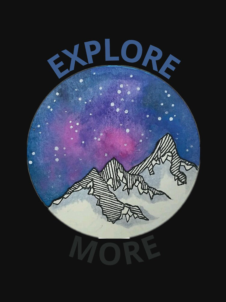 Explore More Minimalist Mountains Hiking Hiker Rock Climbing V-Neck by Dazzling15