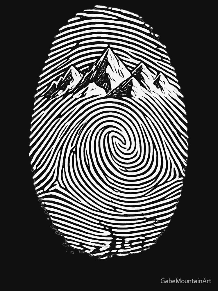 Nature Is in My DNA – Mountain Fingerprint Design by Gabe1983