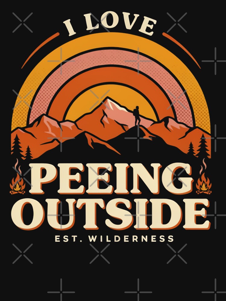 I Love Peeing Outside - Black Background by Peter Stawicki