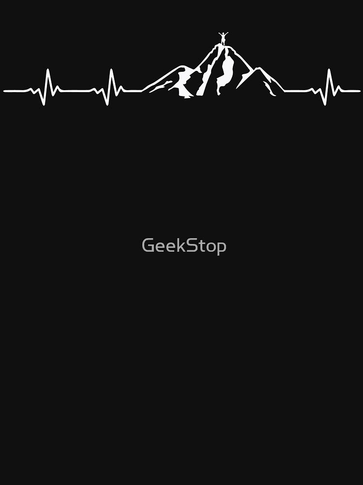 Heartbeat Mountain Hiking Enthusiast by GeekStop