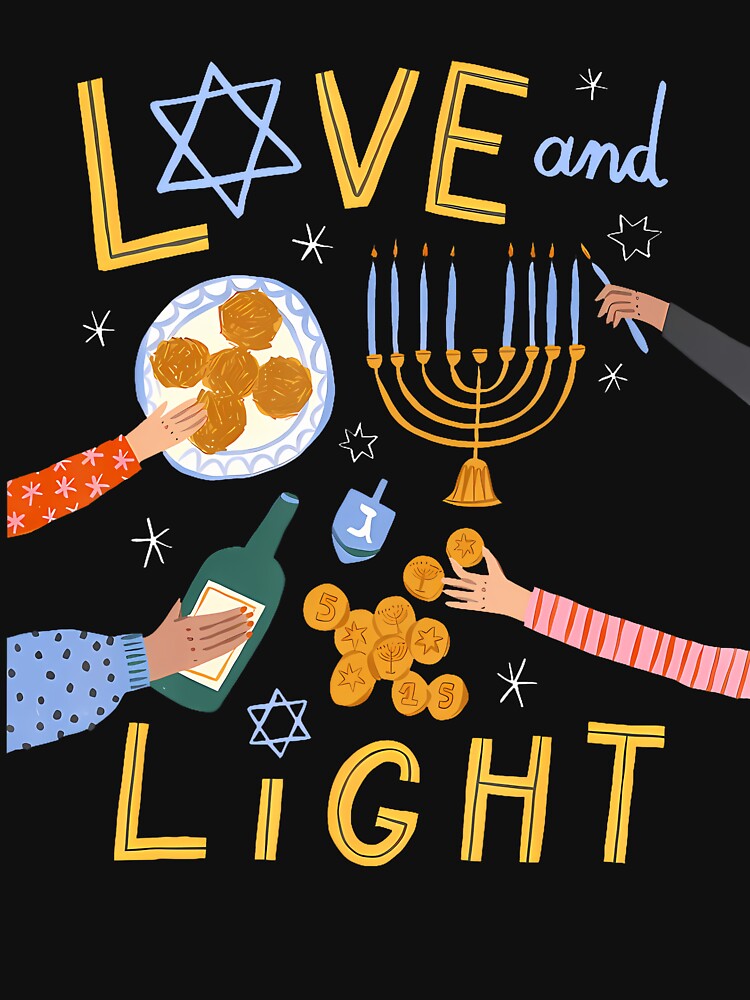 Love And Light Happy Hanukkah Festival Of Lights Vibes by JoannMinndy