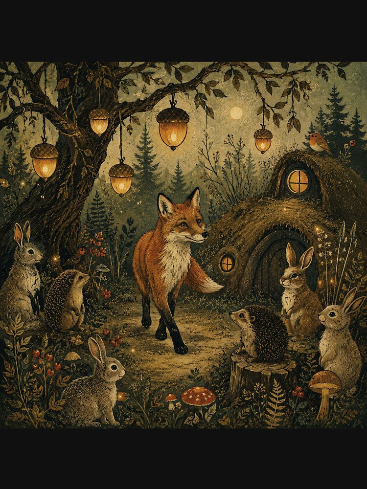 Acorn Lantern Walk - Woodland Fox by bapupa