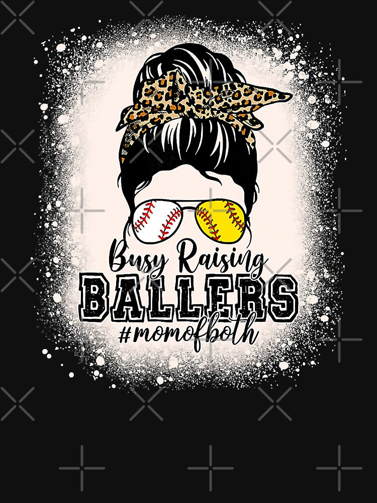 Messy Bun Mom Of Both Baseball Softball Busy Raising Ballers by MichelSorour