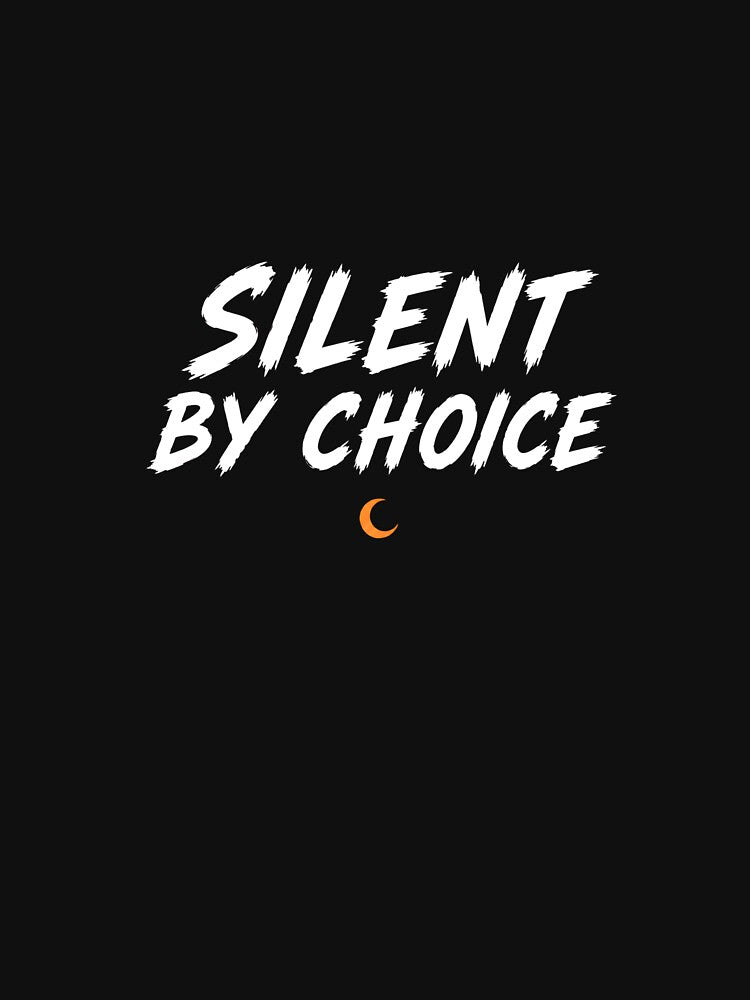 Silent By Choice – Aesthetic Quiet Life Moon Design by SkullVor