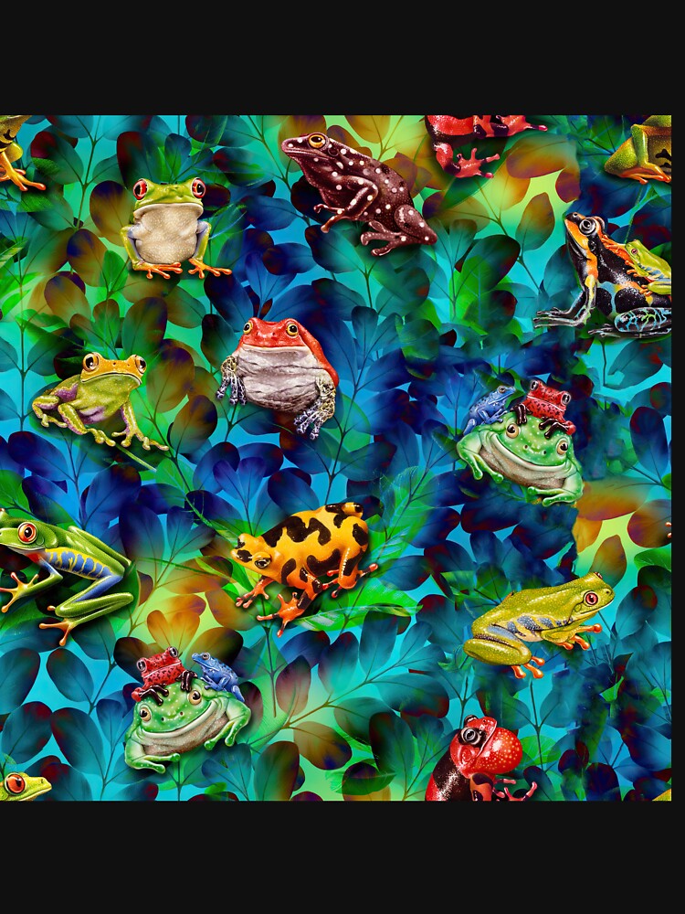 Colorful Frog Art by MobertsonArt