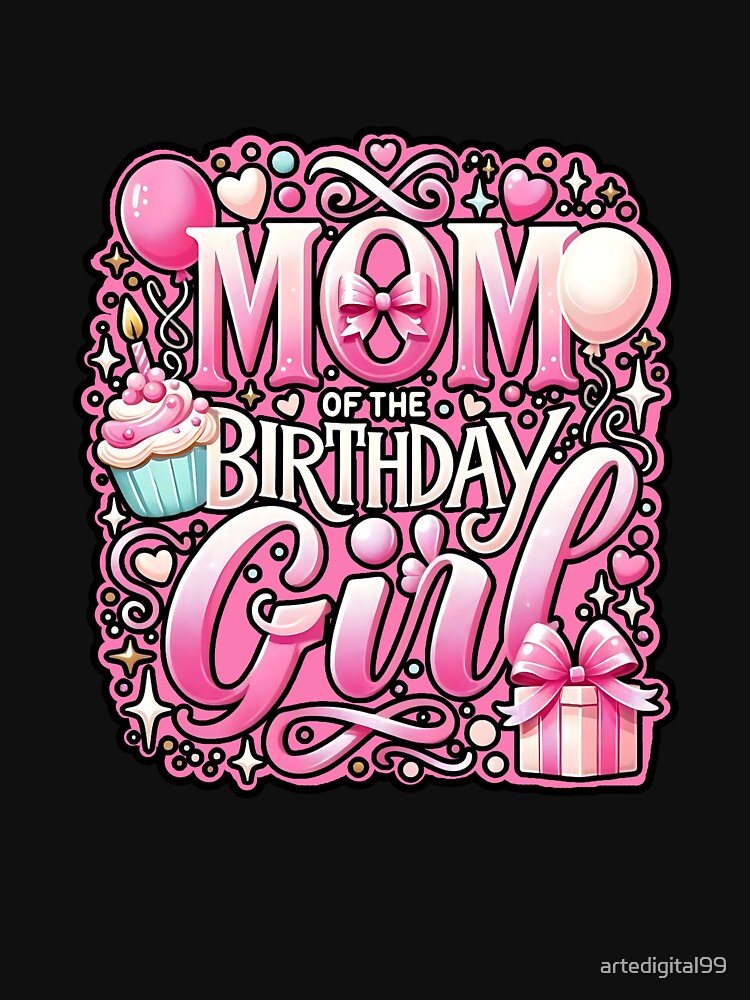 Birthday Girl Family Design – Matching Birthday Party Graphic for Shirts by artedigital99