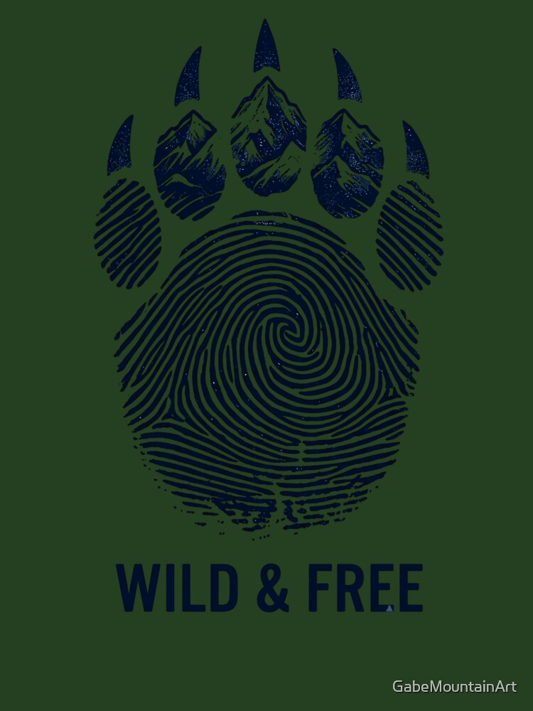 Wild & Free Mountain Bear Paw Print by Gabe1983