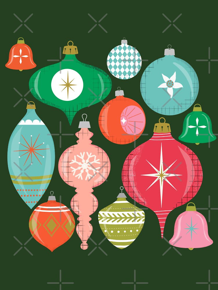 Christmas Ornaments Green by susycosta