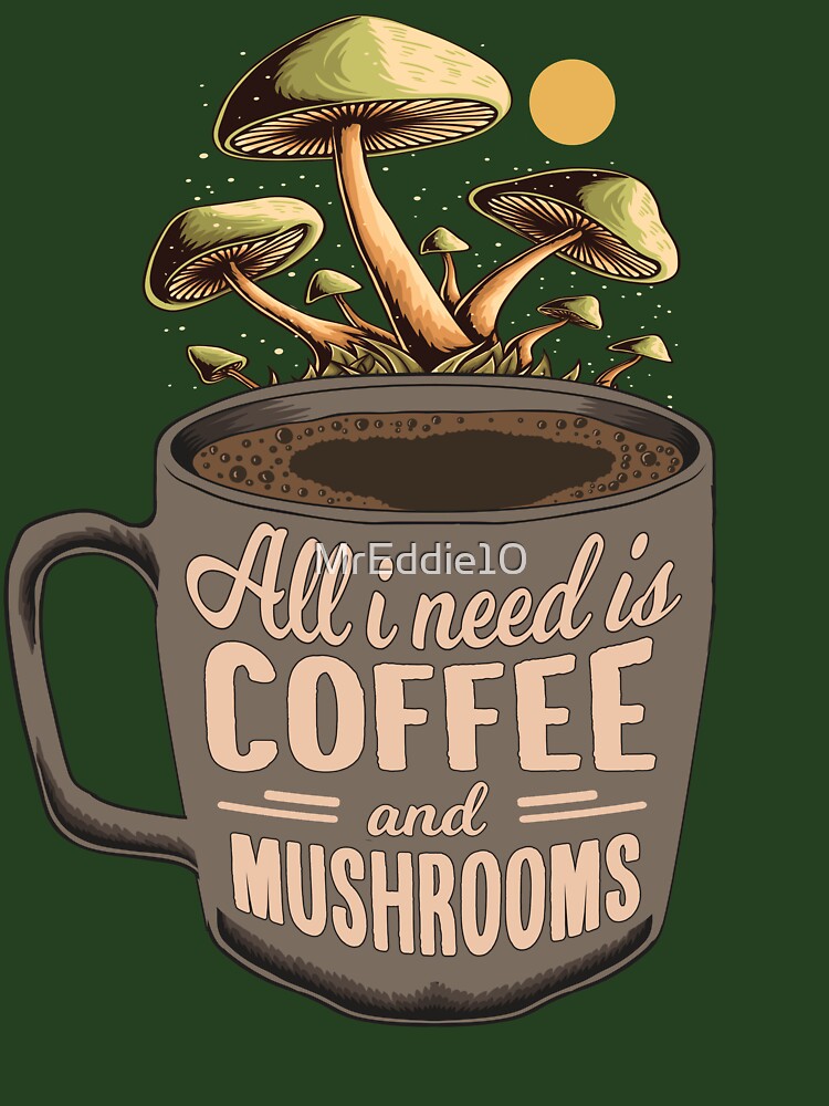 Foraging Art: Coffee & Mushroom Hunting Gift by MrEddie10