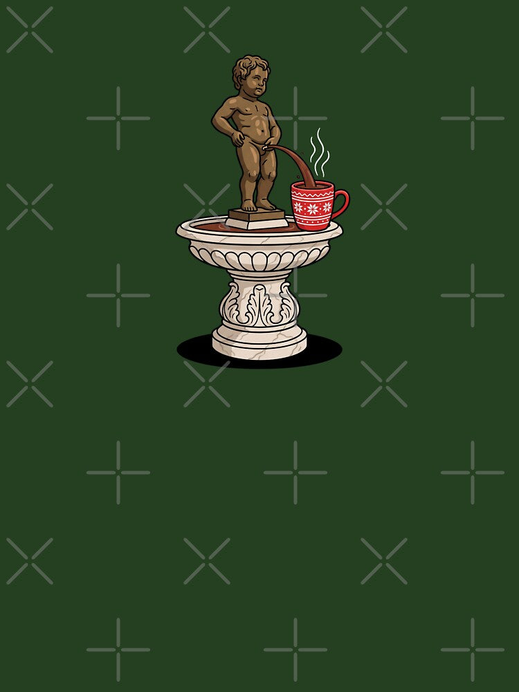 Manneken Pis Hot Chocolate Mug Christmas Pop Art by Rare By Hero