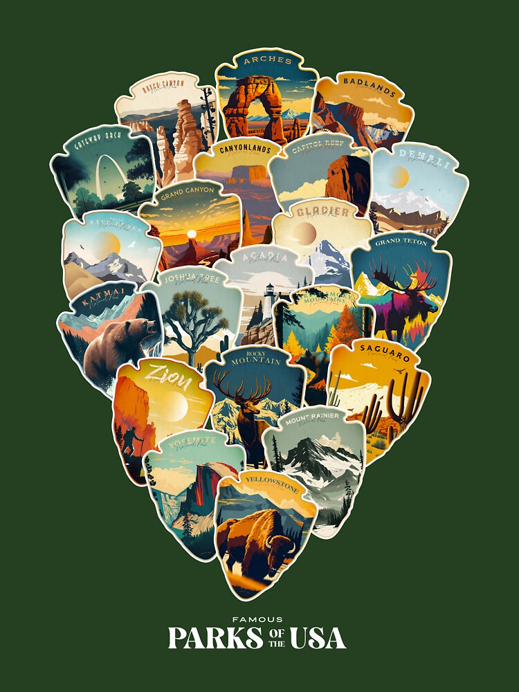 Famous USA National Parks by Wild-Co