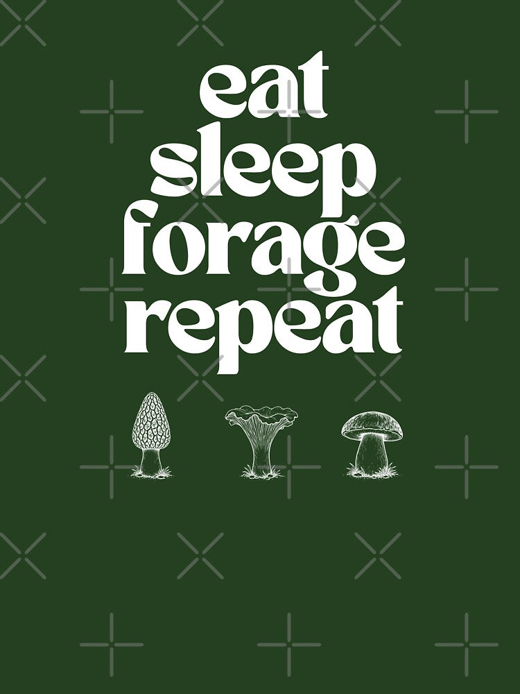 Eat Sleep Forage Repeat Shirt – Funny Mushroom Forager Design for Mycology Lovers by Identity Club Co