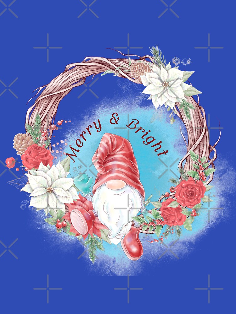 Merry And Bright Christmas Gnome by Bliss Find And Design