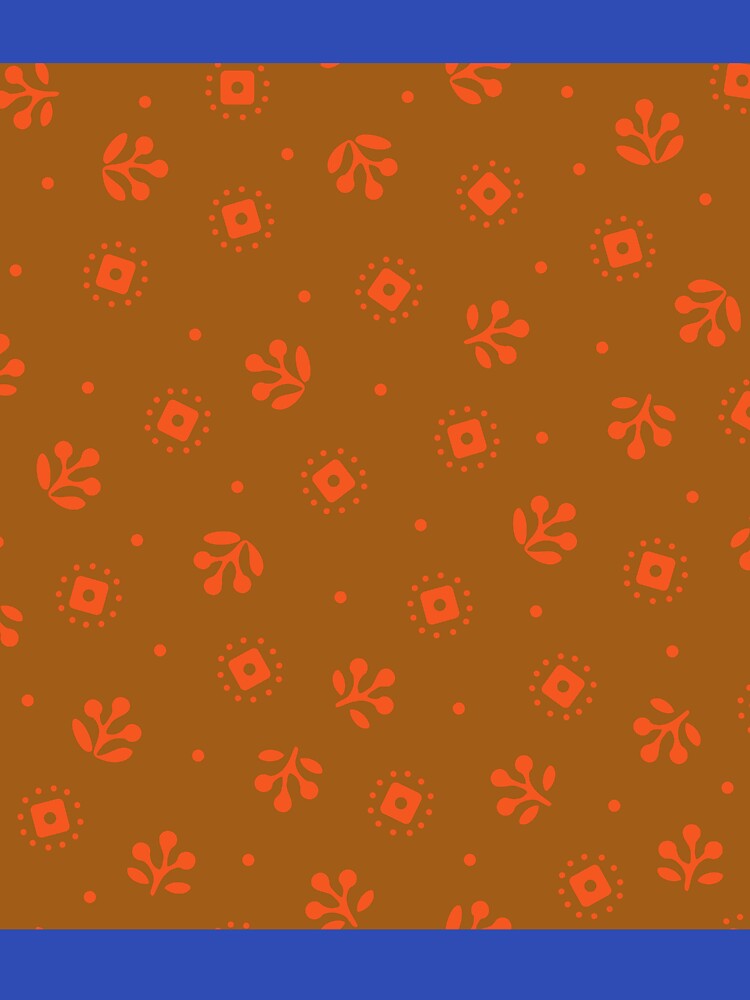Vintage 30's Feedsack Floral in Caramel Brown + Orange by YesterdayColl