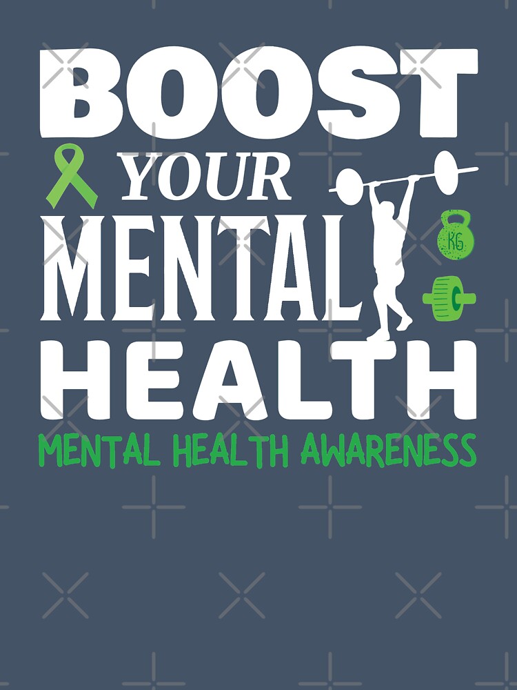 Boost Your Mental Health - Mental Health Awareness-White by OwlCanvas