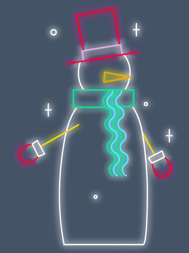 Hight quality Neon design for snowman ⛄ or gift for your snowfriends that love winter by Wallggo