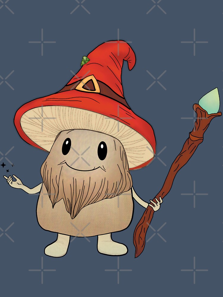 Wise Bearded Mushroom Mage Animated Character Illustration by VibeFae