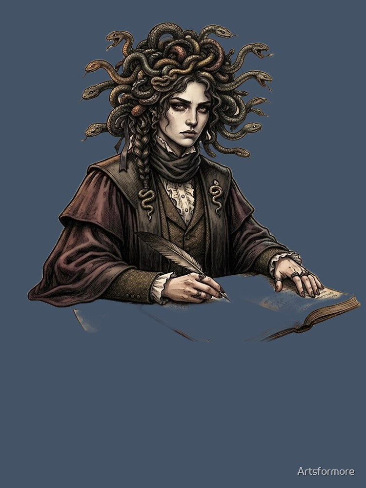 Gothic Medusa Scholar Dark Academia Mythology by Artsformore