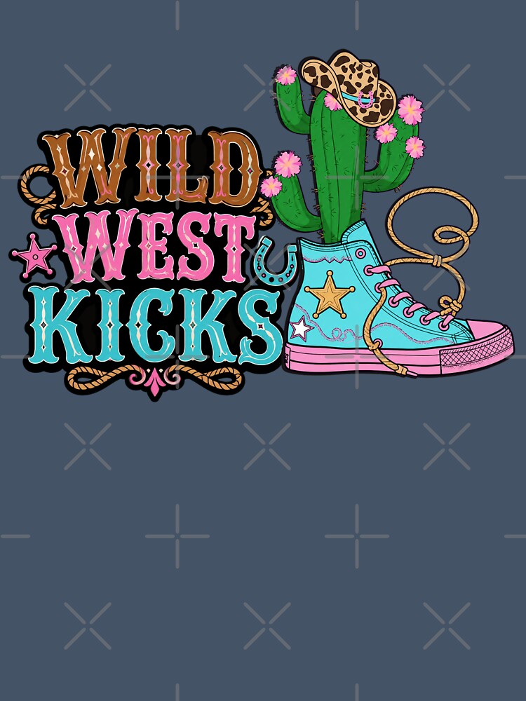 Wild West Kicks – Colorful Cowboy Sneaker and Cactus T-Shirt by Aimetoi