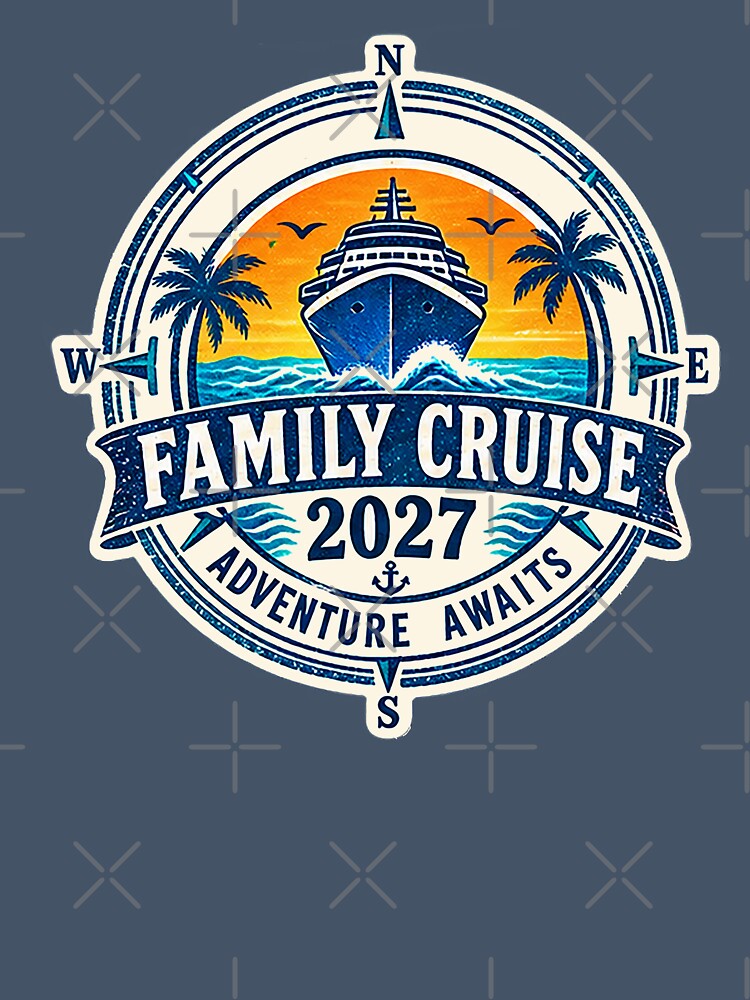 TRAVEL COLLECTION - FAMILY CRUISE - PASSPORT - IMMIGRATION STAMP - HOTEL STICKER TAG • 2027 - ADVENTURE AWAITS v3 by WheelieGdArt