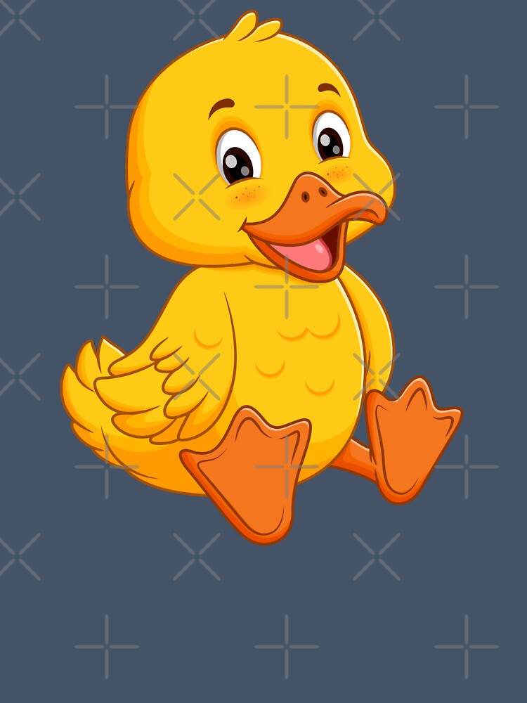 cute cartton duck sitting post sticker by anandsiva2703