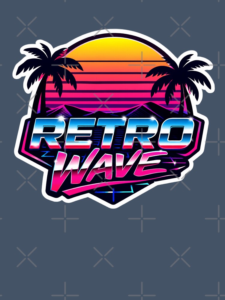 Retro Wave Vaporwave Sunset Palm Trees Neon 80s Aesthetic by craftedd