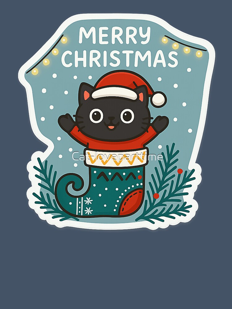 Santa Cat in Christmas Stocking by Cat-loveparttime