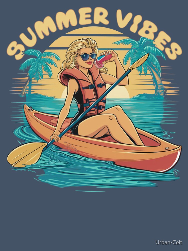 Summer Vibes Woman Kayaker by Urban-Celt