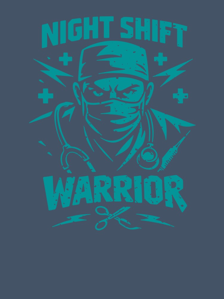 Nurse Night Shift Warrior – Dark Graphic Nurse Hoodie, Nurse Week Gift by KiwyStudio