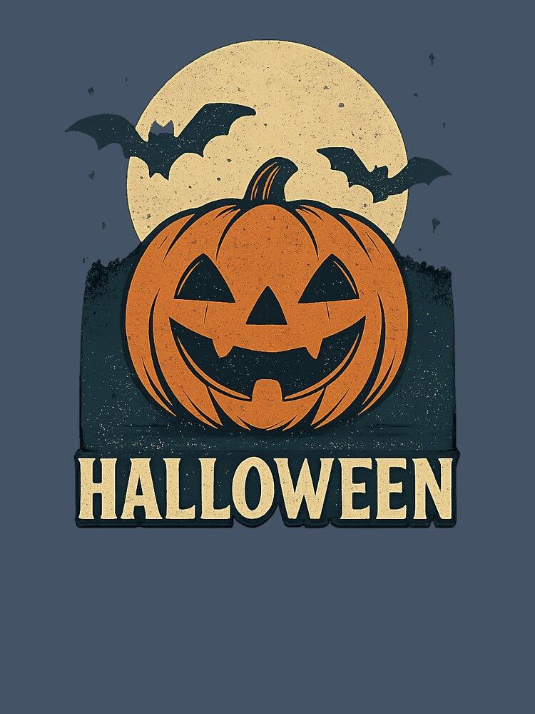 Retro Pumpkin and Moon – A Scarecrow from the Past by © Zenscape Studio 2025