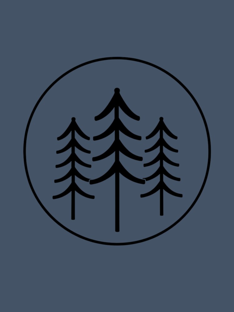 Minimalist Pine Trees Circle by redblink store