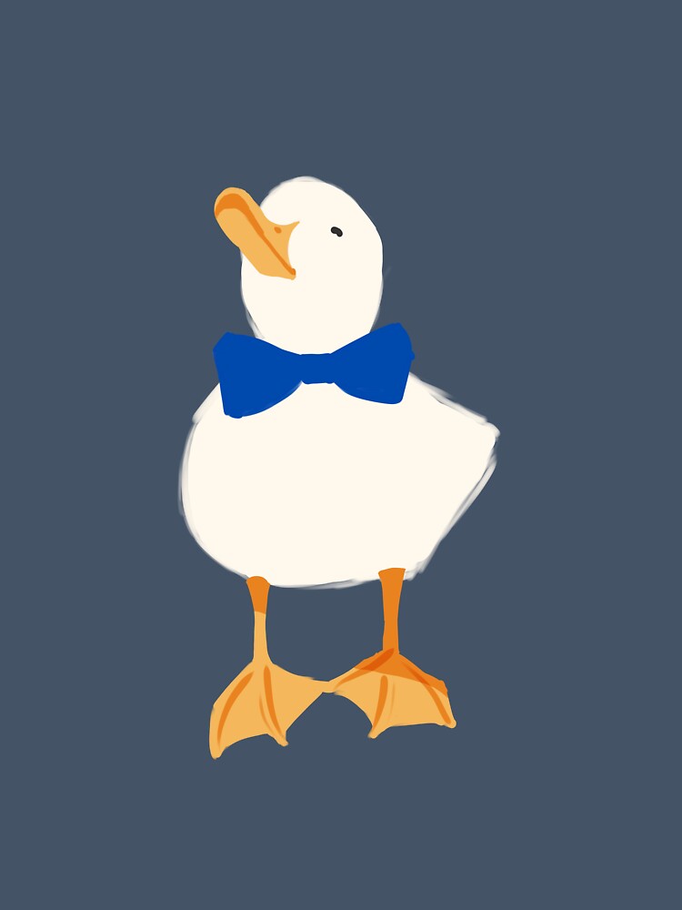 Duck in a bow tie by Emma Tams