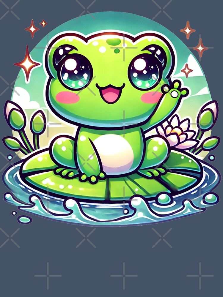 Beautiful cute colorful frog by JonelleTshirts