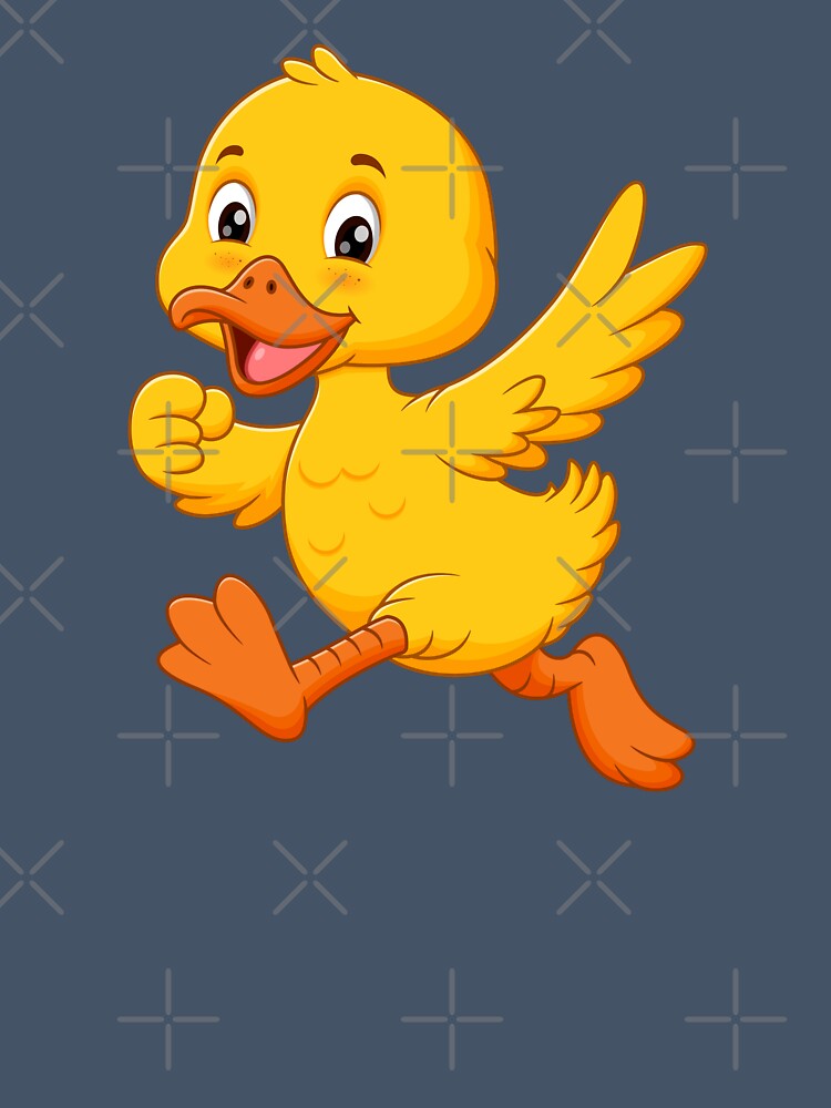cute cartoon duck running sticker by anandsiva2703