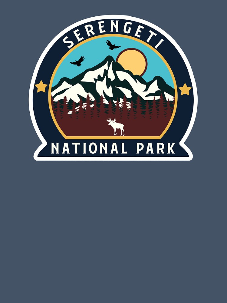 Serengeti National Park-Vintage by Road-tees