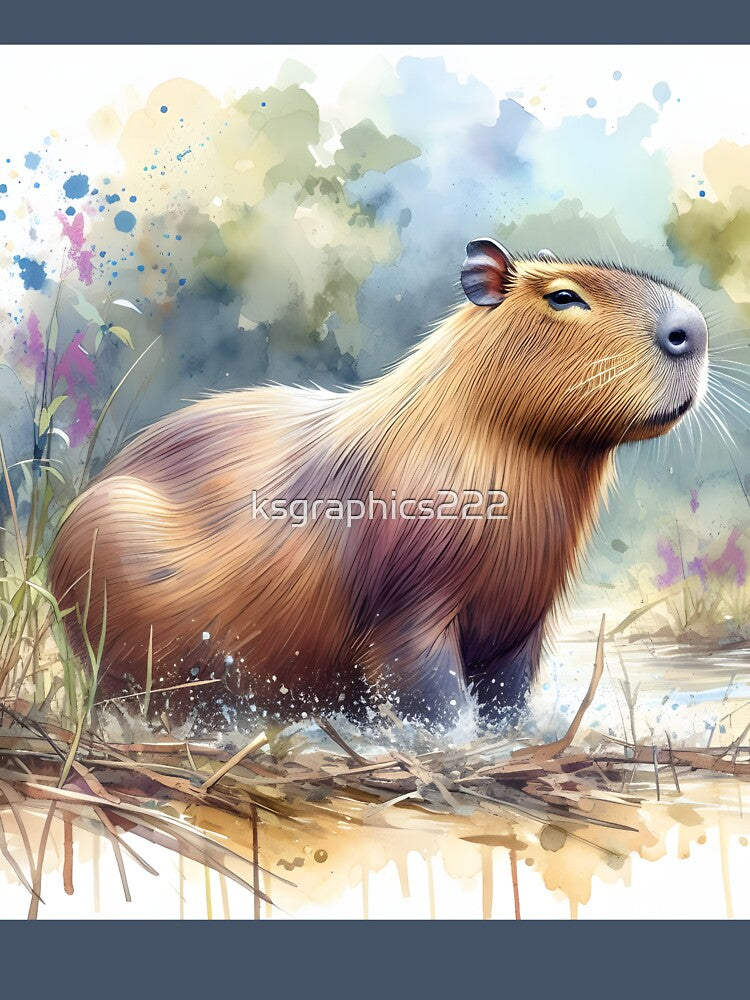 Capybara Art #29 | Capybara Lovers by ksgraphics222