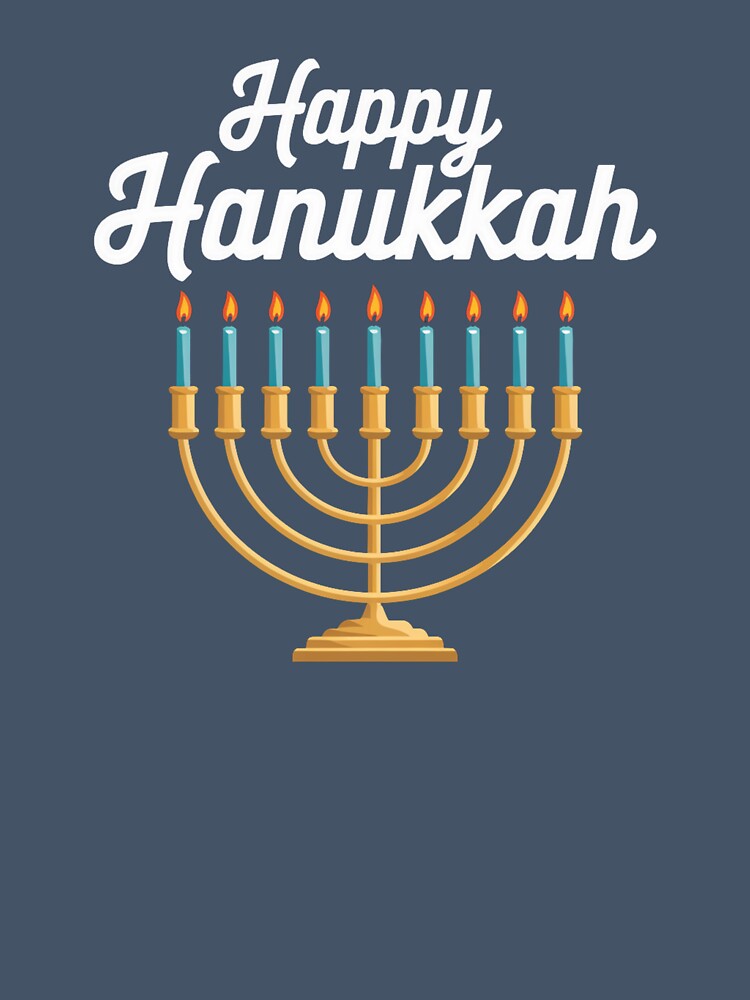 Happy Hanukkah Menorah by FunkyCatDesigns