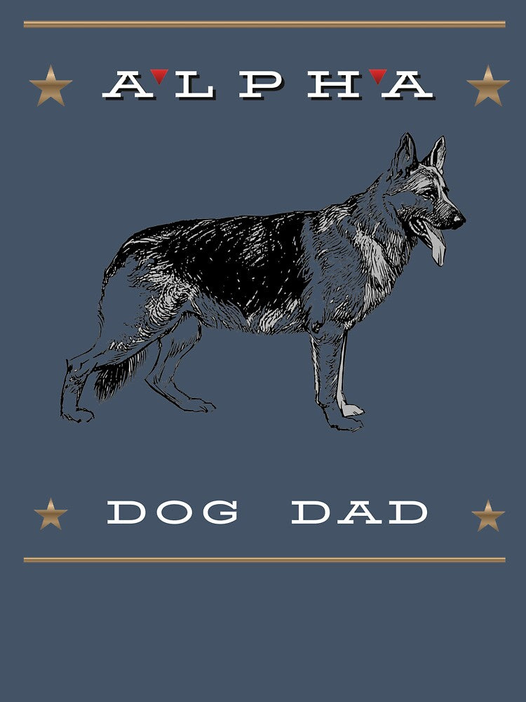 Alpha Dog Dad – Cool Dog Dad Shirt by InkWaveX