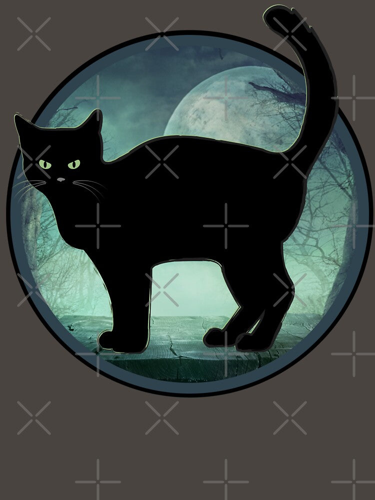 Spooky Halloween Black Cat by Designs By YL