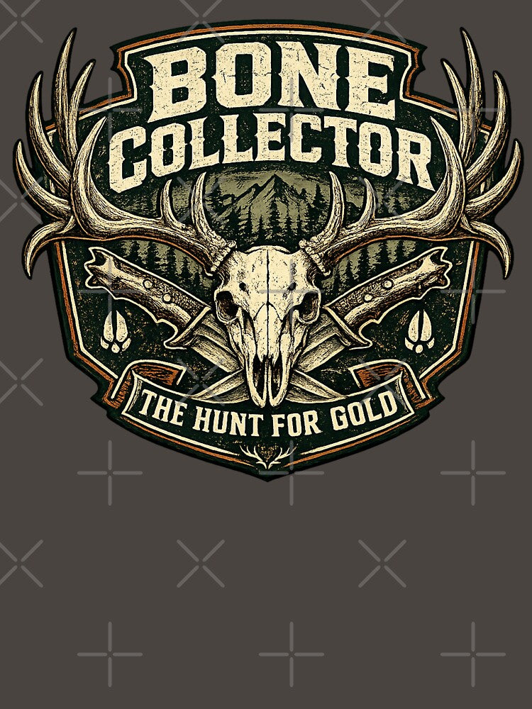 Bone Collector – Vintage Deer Skull Hunting Badge Wilderness Design by SaDesign99