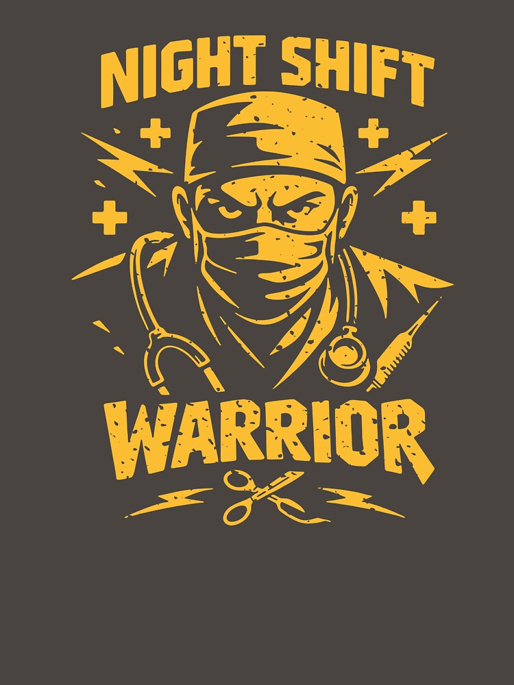RN Night Shift Warrior – Dark Graphic Nurse Hoodie, Nurse Week Gift by KiwyStudio