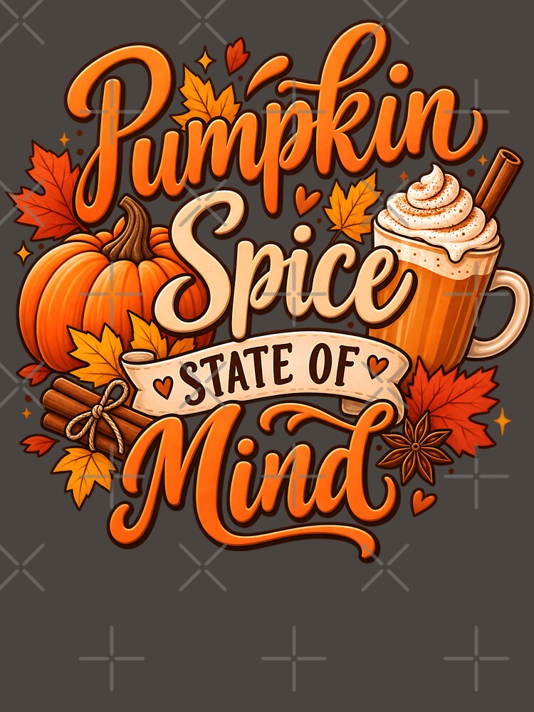 Pumpkin Spice State of Mind – Cozy Autumn Fall Design by blankTeeShirt