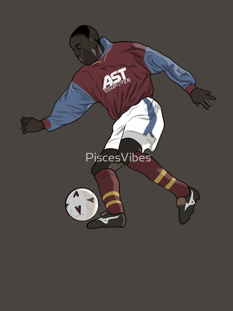 Dwight Yorke Aston Villa 90s Nostalgia Football by PiscesVibes