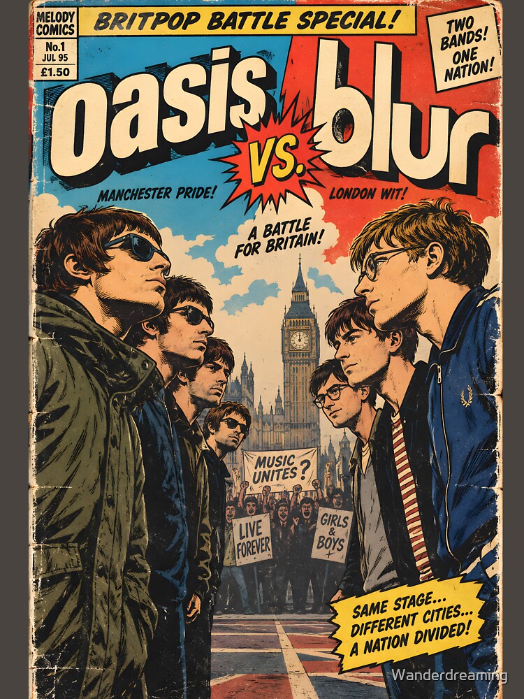 Oasis Vs. Blur Comic by Wanderdreaming