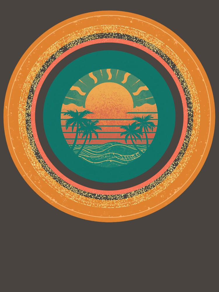 Retro Sunset Beach – Vintage Tropical Vibes by GraphicGlowTeesStore